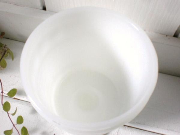 USA・ボブネイル・アンティーク・フラワーベース/フラワーポット/花瓶/ミルクガラス