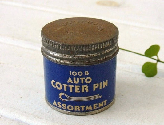 【AUTO COTTER PIN】車のコッターピン・小さなヴィンテージ缶(ピン15本付き) USA