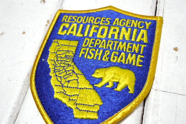 カリフォルニア FISH&GAME ビンテージ 刺繍 ワッペン デッドストック US ファッション