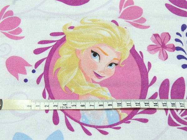 【アナと雪の女王】ディズニー・アナ&エルサ・花柄・ユーズドシーツ(フィットタイプ)