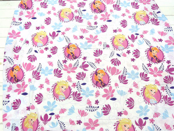 【アナと雪の女王】ディズニー・アナ&エルサ・花柄・ユーズドシーツ(フィットタイプ)