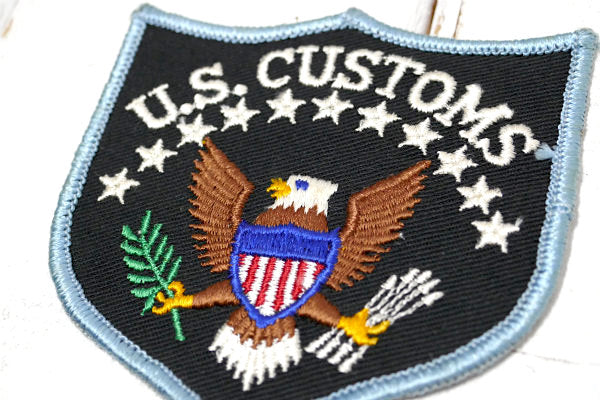 U.S. CUSTOMS アメリカ合衆国税関・国境警備局・イーグル・ヴィンテージ・刺繍・ワッペン