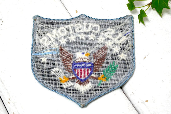 U.S. CUSTOMS アメリカ合衆国税関・国境警備局・イーグル・ヴィンテージ・刺繍・ワッペン