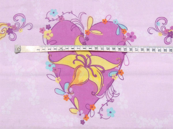 【塔の上のラプンツェル】ディズニー・ピンクカラー・ハート&花柄・ユーズドシーツ(フィットタイプ)