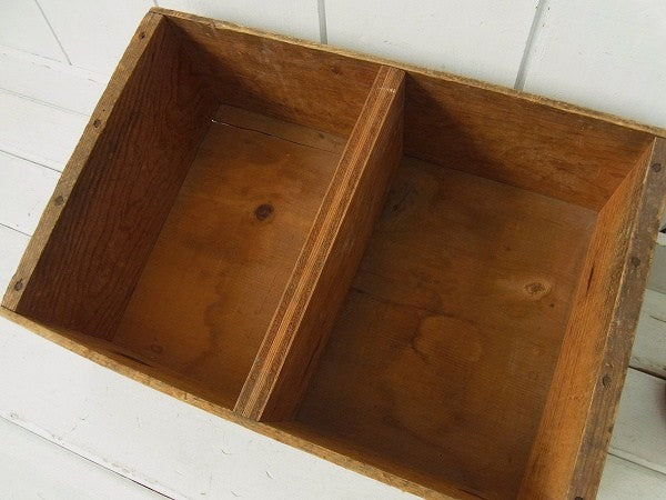 カリフォルニア・レーズンの仕切り付き・木製・ヴィンテージ・ウッドボックス/木箱 USA