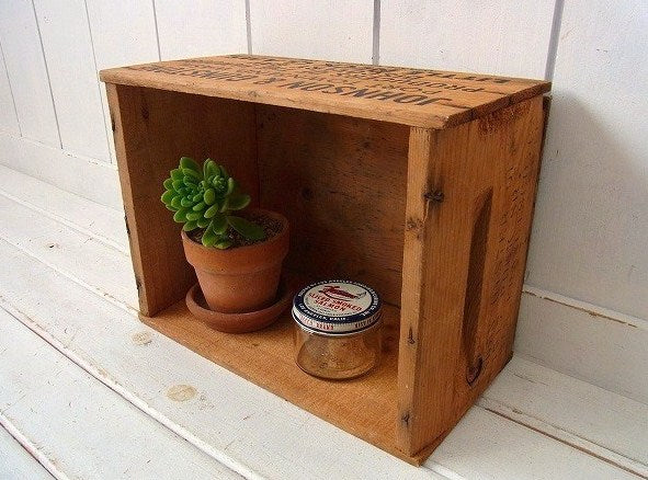 【LITTLE NECK CLAMS】木製・ヴィンテージ・ウッドボックス/木箱 USA