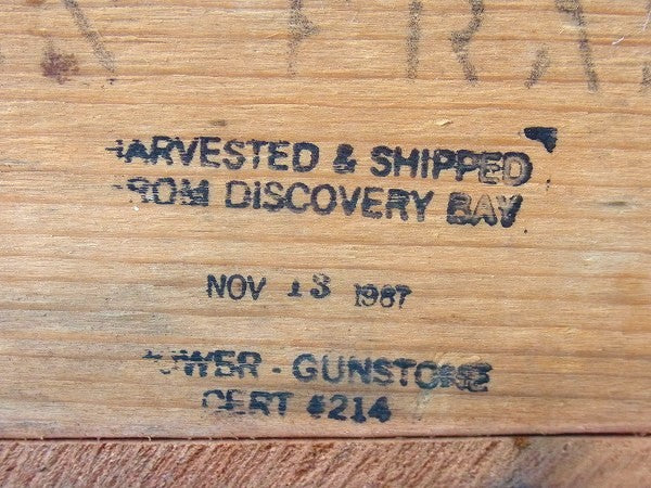 【LITTLE NECK CLAMS】木製・ヴィンテージ・ウッドボックス/木箱 USA