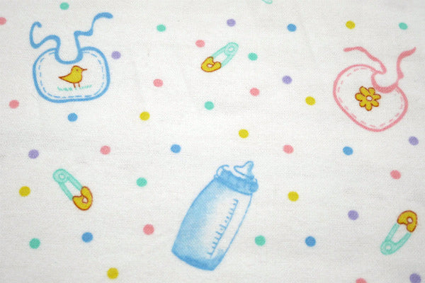 スタイ 哺乳瓶 ベビー用品柄 デッドストック ヴィンテージ ファブリック 生地 ハンドメイド USA