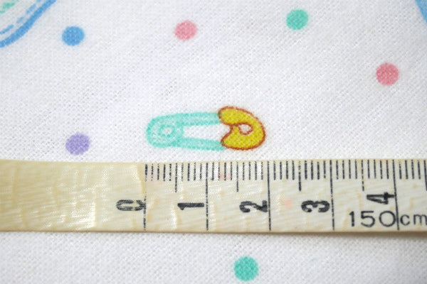 スタイ 哺乳瓶 ベビー用品柄 デッドストック ヴィンテージ ファブリック 生地 ハンドメイド USA