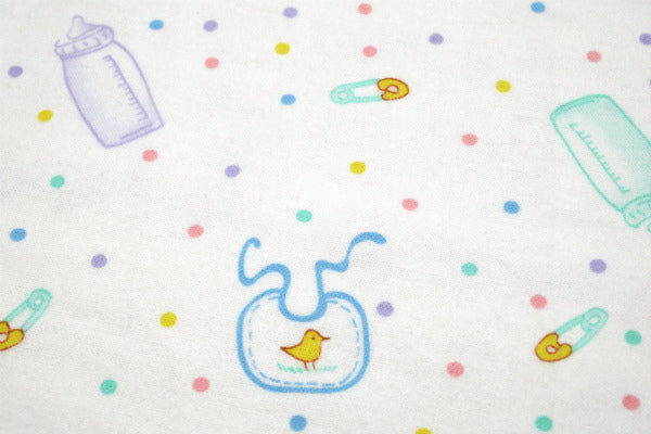 スタイ 哺乳瓶 ベビー用品柄 デッドストック ヴィンテージ ファブリック 生地 ハンドメイド USA
