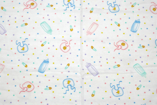 スタイ 哺乳瓶 ベビー用品柄 デッドストック ヴィンテージ ファブリック 生地 ハンドメイド USA