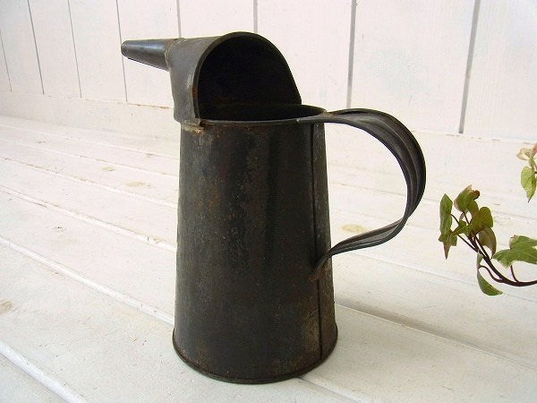 【U.S. STANDARD】1/4ガロン・ブリキ製・ヴィンテージ・オイルジャグ/水差し USA