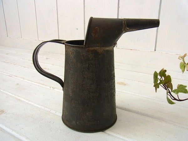 【U.S. STANDARD】1/4ガロン・ブリキ製・ヴィンテージ・オイルジャグ/水差し USA