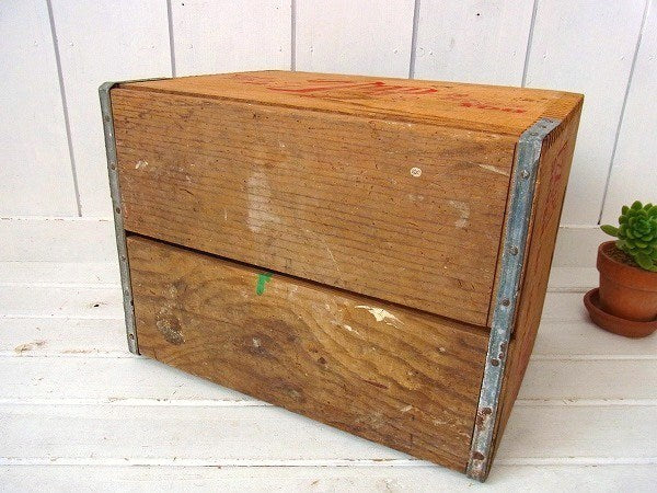 【7UP】セブンアップ・ヴィンテージ・ウッドボックス/木箱/あられ組み USA