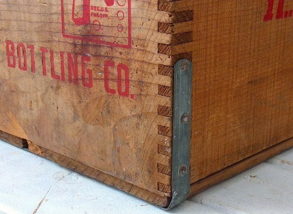 【7UP】セブンアップ・ヴィンテージ・ウッドボックス/木箱/あられ組み USA