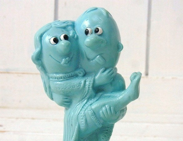 【HAPPY ANNIVERSARY】70’s・水色のヴィンテージ・メッセージドール/人形 USA