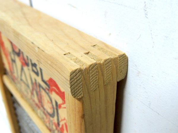 【DUBL HANDI】木製・ヴィンテージ・ウォッシュボード・洗濯板・USA・店内装飾・カントリー