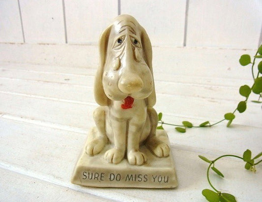 【SURE DO MISS YOU】犬のヴィンテージ・メッセージドール/人形 USA