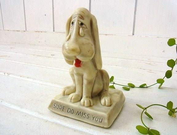 【SURE DO MISS YOU】犬のヴィンテージ・メッセージドール/人形 USA