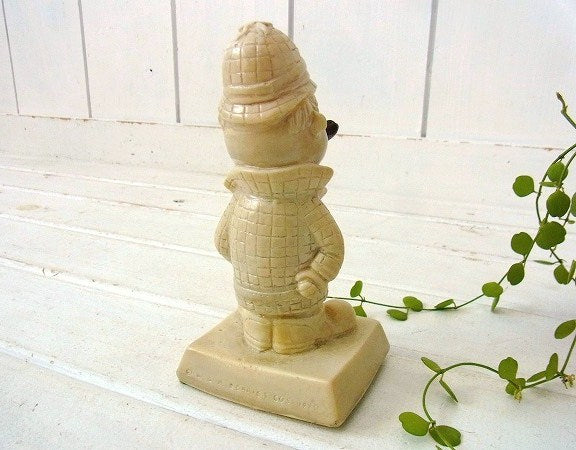 ルーペを持った男性の1970年製・ヴィンテージ・メッセージドール/人形 USA