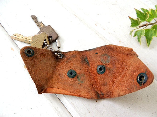 【1950's~・GM・トラック】ヴィンテージ・革・レザーキーケース・鍵2本付き・USA