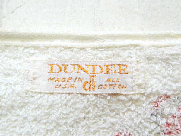 フラワー×アメリカ国旗・コットン100%・デッドストック・70'sヴィンテージ・バスタオル・タオル