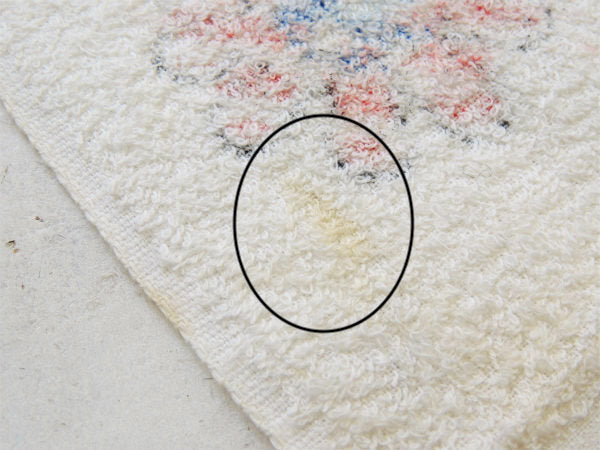 フラワー×アメリカ国旗・コットン100%・デッドストック・70'sヴィンテージ・バスタオル・タオル