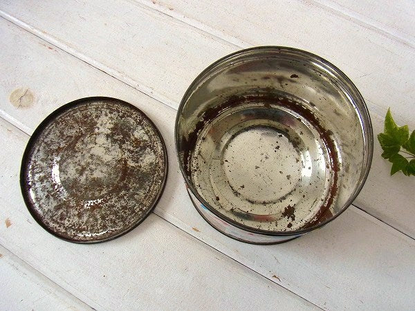 【Fisher's Peanuts】ピーナッツのフタ付きヴィンテージ・ティン缶/ブリキ缶 USA