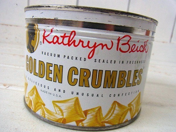 Kathryn Beich キャンディ フタ付き ヴィンテージ・ティン缶 ブリキ缶 USA