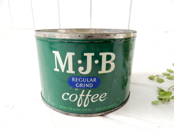 【MJB/サンフランシスコ】ブリキ製・ヴィンテージ・コーヒー缶/ティン缶 USA