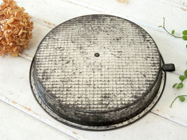 【OVENEX】ティン製・スライダー付き②アンティーク・パイ皿/パイプレート・USA・キッチン雑貨