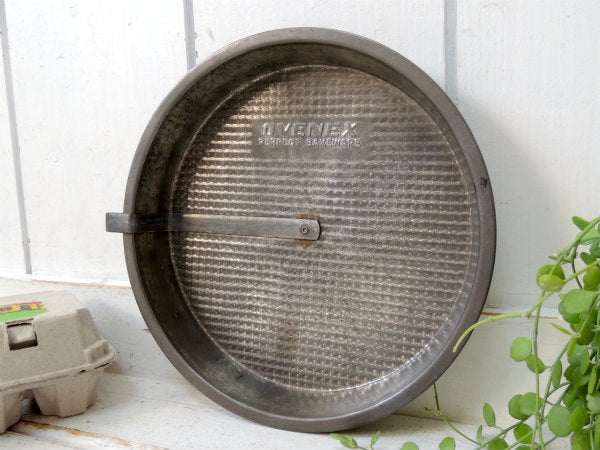 【OVENEX】ティン製・スライダー付き②アンティーク・パイ皿/パイプレート・USA・キッチン雑貨