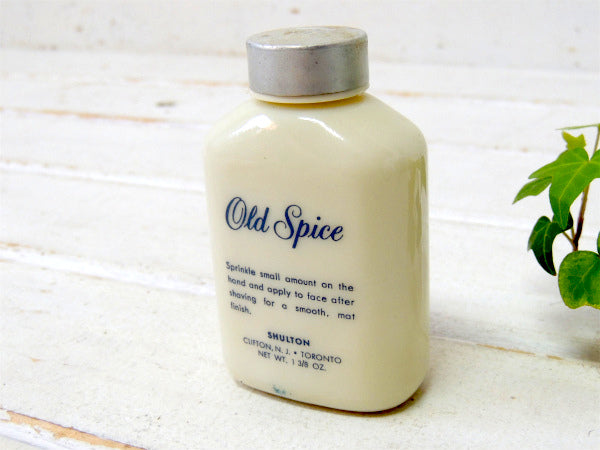Old Spice・オールドスパイス ミルクガラス・ヴィンテージ・瓶・TALCUM・髭剃り