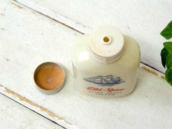 Old Spice・オールドスパイス ミルクガラス・ヴィンテージ・瓶・TALCUM・髭剃り