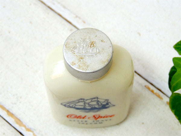 Old Spice・オールドスパイス ミルクガラス・ヴィンテージ・瓶・TALCUM・髭剃り