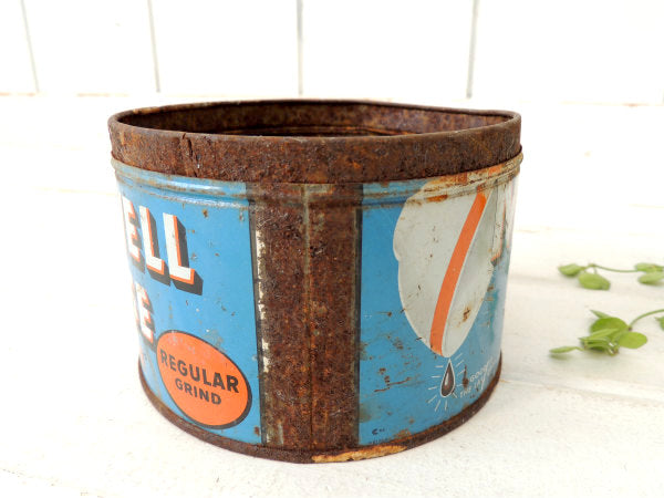 【MAXWELL HOUSE/REGULAR GRIND】ブリキ製・ヴィンテージ・コーヒー缶/Cal