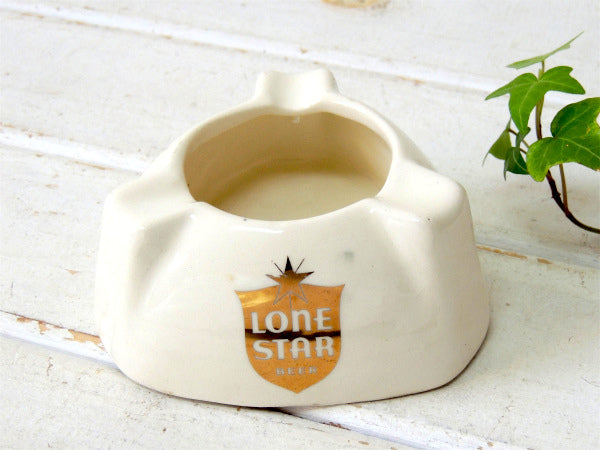 ★LONE STAR・ビール アドバタイジング・セラミック・ビンテージ・灰皿 アシュトレイ