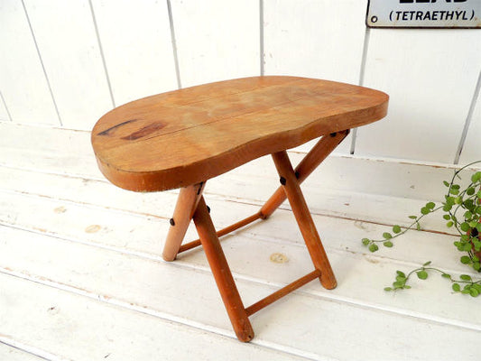 【Nevco】ユーゴスラビア製・ヴィンテージ・木製フォールディングスツール/折り畳みイス