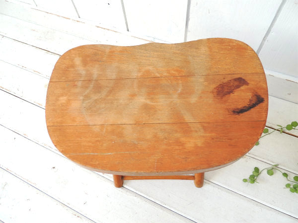 【Nevco】ユーゴスラビア製・ヴィンテージ・木製フォールディングスツール/折り畳みイス