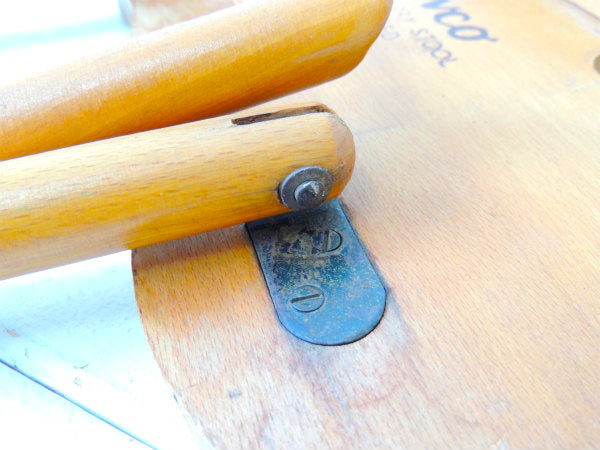 【Nevco】ユーゴスラビア製・ヴィンテージ・木製フォールディングスツール/折り畳みイス