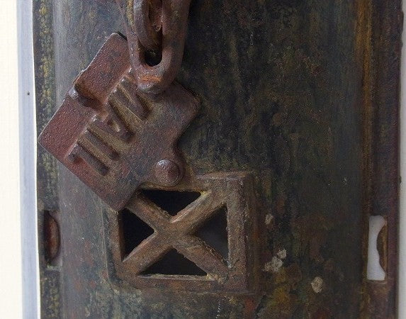 黒色のキャストアイアン製・アンティーク・メールボックス/郵便受け/ポスト USA