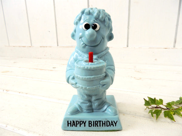 【HAPPY BIRTHDAY】USA!70’s・水色のヴィンテージ・メッセージドール/人形 USA