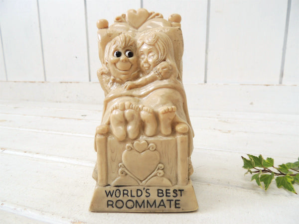 1971's World's Best Roommate ヴィンテージ・メッセージドール 人形 LOVE ハート USA