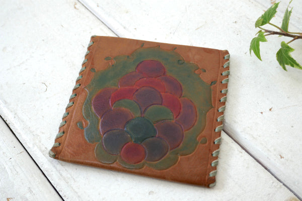 USF 型押し レザー カラフル模様 ヴィンテージ コインケース 小銭入れ 財布 ウォレット USA