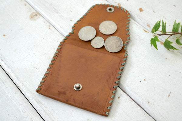 USF 型押し レザー カラフル模様 ヴィンテージ コインケース 小銭入れ 財布 ウォレット USA