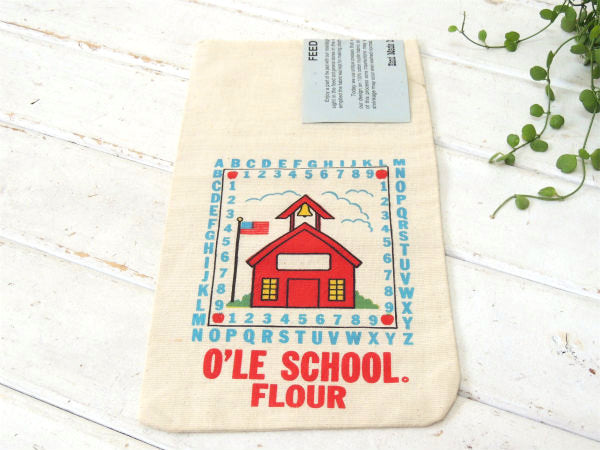 【O'LE SCHOOL FLOUR】デッドストック・ビンテージ・フラワーサック/小麦袋/布袋/US