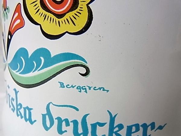 【BERGGREN】スウェーデン・花柄アンティーク・パーコレーター/コーヒーポット
