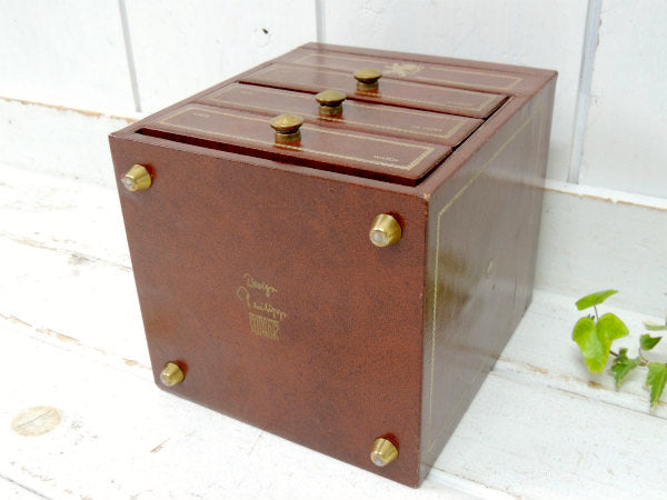 SWANK スワンク社 ブラウン 紳士用 アンティーク ジュエリーボックス 宝石箱 タイピン 腕時計 ウオッチケース