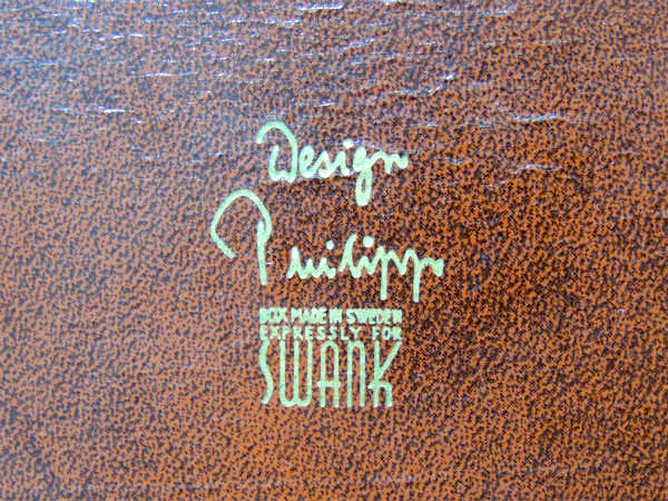 SWANK スワンク社 ブラウン 紳士用 アンティーク ジュエリーボックス 宝石箱 タイピン 腕時計 ウオッチケース