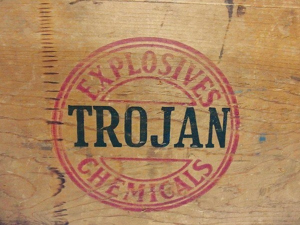 【TROJAN】木製アンティーク・ウッドボックス/木箱　USA